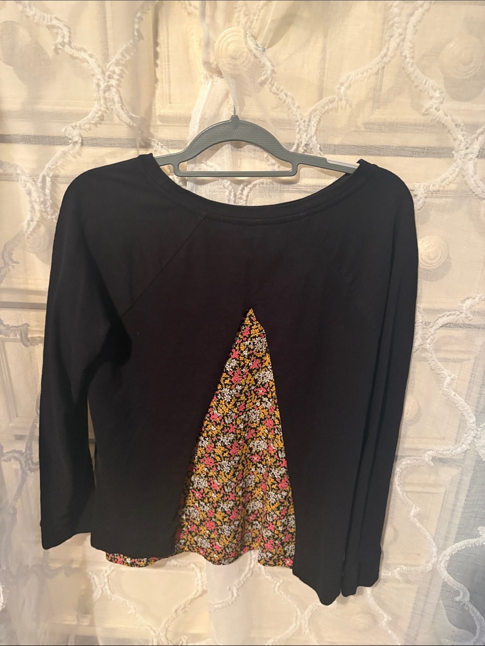 Talbots Black Embellished V-Neck Dress Top - Picture 6 of 7